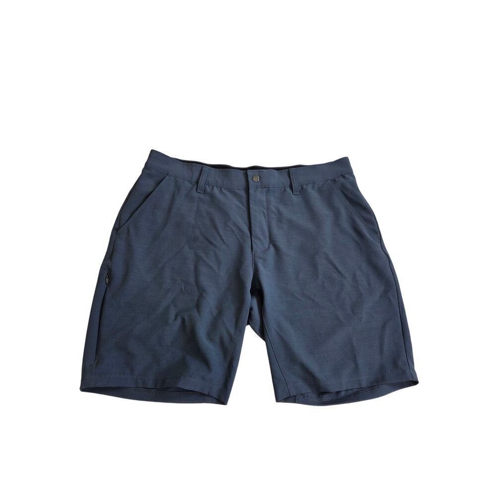 BYLT Mens Kinetic Chino Short Blue Stretch Golf Performance Zip Pockets Size 36